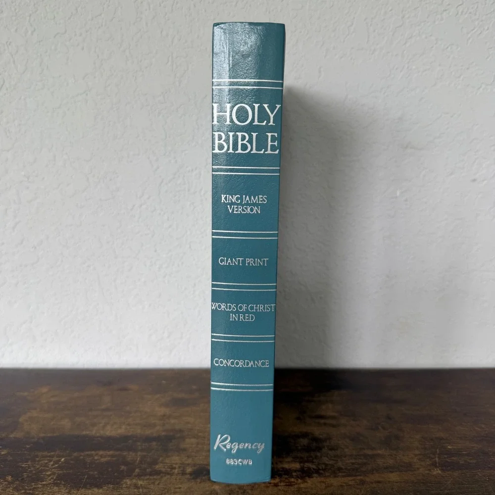 Nelson Regency Blue Holy Bible KJV Giant Print Red Letter 1990 Concordance VTG